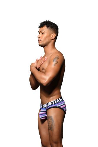 Vivid Mesh Stripe Brief w/ Almost Naked - Imagen 2